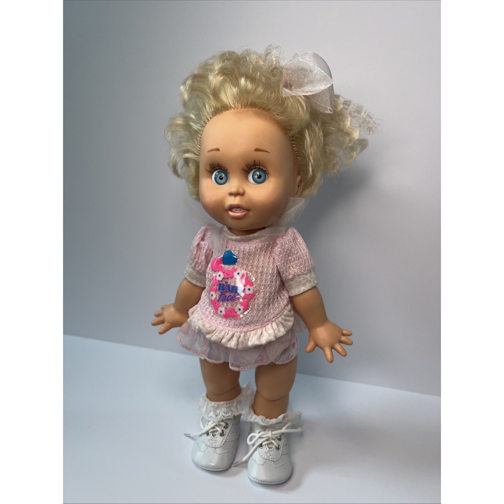 Vintage 1990 Galoob Baby Face So Innocent Cynthia #7 Original Top Blue Eyes - Picture 2 of 16